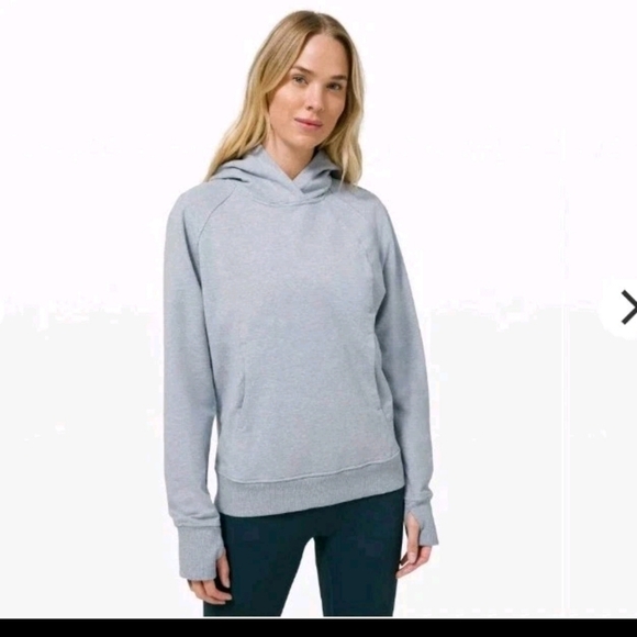 Lululemon Scuba Hoodie Sweatshirt Heather Chambray Blue Zip Up Hooded Size 4 - Picture 9 of 9